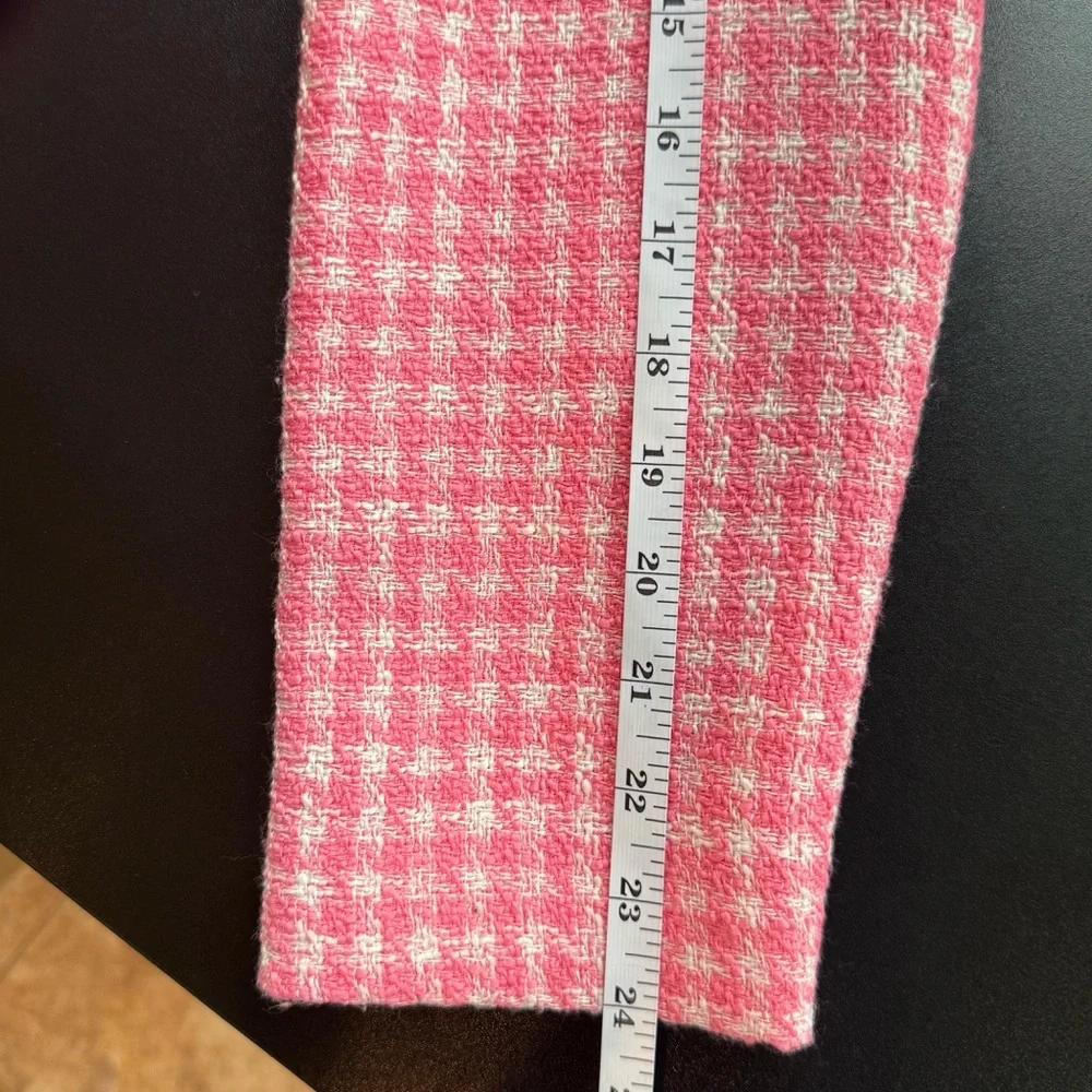 J. Crew Tweed Patch Pocket Lady Jacket, Size 8, Bubblegum Pink and White - Picture 10 of 10